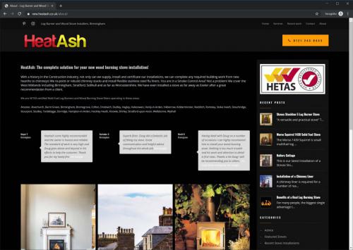 HeatAsh testimonials and about, complete with image gallery